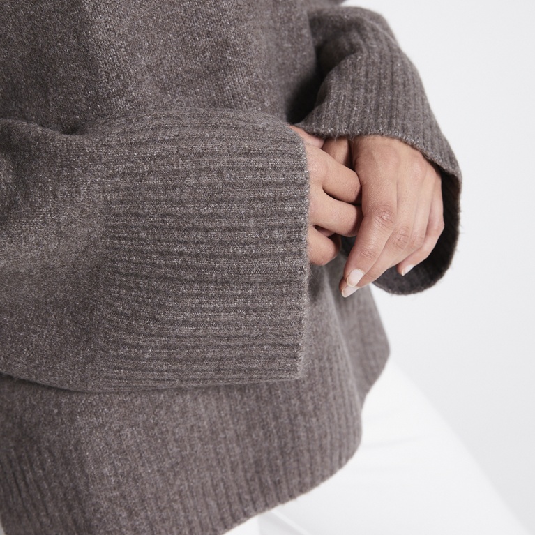 Knit sweater "Erica" Light Brown